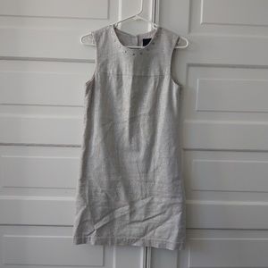 Linen cotton blend sheath dress size 2
